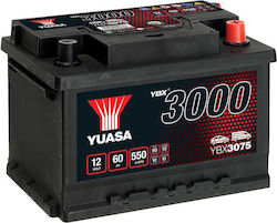 Yuasa Baterie Auto SMF YBX3075 cu Capacitate 60Ah și CCA 550A Yuasa Baterie Auto SMF YBX3075 cu Capacitate 60Ah și CCA 550A