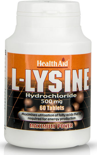 Health Aid L-Lysine 500mg 60 Ταμπλέτες Unflavoured