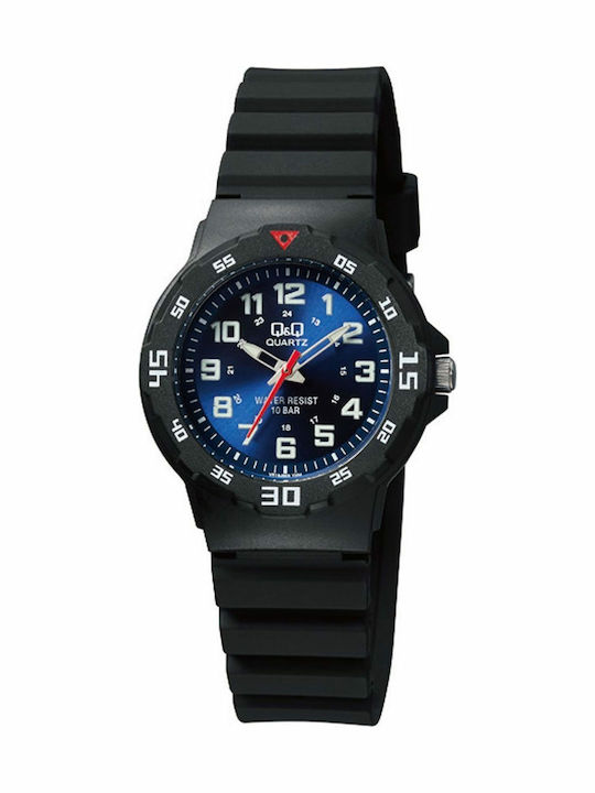 Q&Q Men's Watch 32mm Battery with Black Rubber Strap