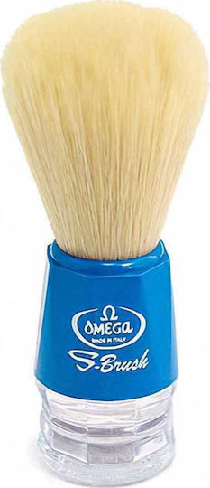 Omega S10108 S-Brush Shaving Brush Blue with Synthetic Bristle