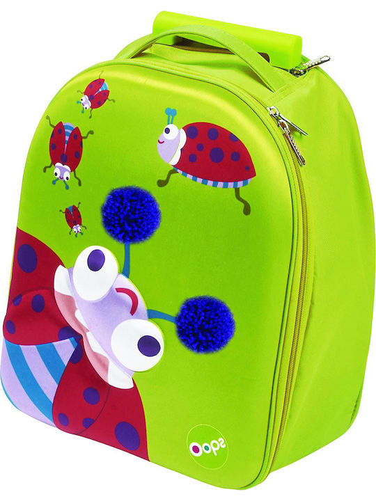 Oops Easy Ladybug School Bag Trolley Kindergarten in Green color