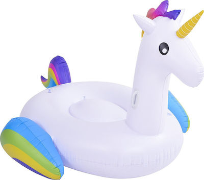 Jilong 218cm Saltea umflabilă Căptușeală de scaun pentru piscină Unicorn cu mânere Alb 218cm