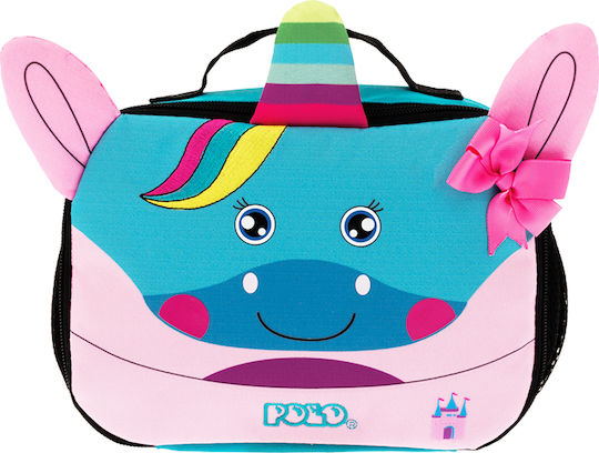 Polo Pony Lunch Box Schulische Isolierte Kinder Lunchtasche Umhängetasche Mehrfarbig 17x8x22cm