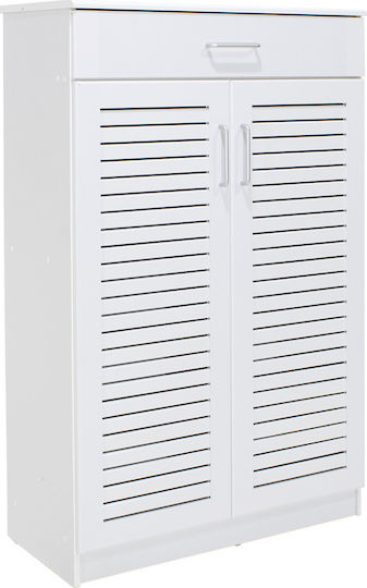 Suport pentru pantofi Sante cu 5 Rafturi Albă L80xW37xH123cm