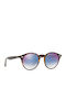 Ray Ban Round Sunglasses with Brown Tartaruga Plastic Frame and Blue Gradient Mirror Lens RB2180 710/X0