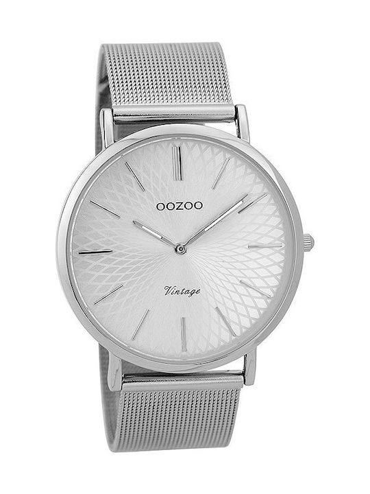 Oozoo Vintage Watch with Silver Metal Bracelet