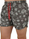 Ανδρικό Μαγιό Σορτς Γκρι Floral 181.EM502.71-BLACK