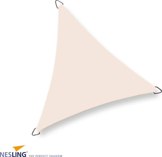 Nesling Τρίγωνο Πανί Σκίασης Εκρού με Κρίκους 5m 285gr/m²
