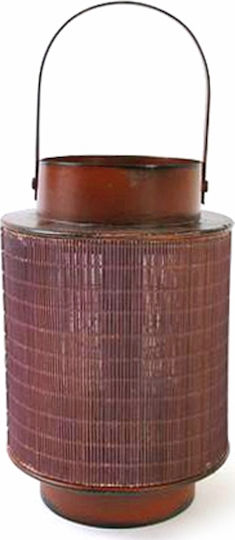 Zaros Laterne Bamboo Rot 14x14x22cm 1Stück