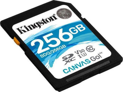 Kingston Canvas Go! SDXC 256GB Clasa 10 U3 V30 UHS-I