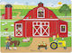Wooden Kids Peg Puzzle Around the Farm Sound 7pcs Melissa & Doug