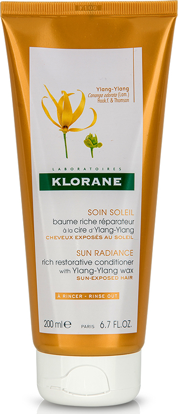 Klorane Sun Radiance Rich Restorative Conditioner Ylang Ylang Wax 200ml