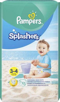 Pampers Splashers Scutece de înot Nr. 3 pentru 6-11 kgkg 12buc