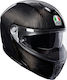 AGV Sportmodular Flip-Up Helmet with Pinlock and Sun Visor DOT / ECE 22.05 1340gr Glossy Carbon