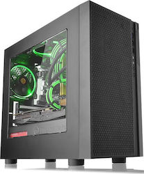 Thermaltake Versa H18 Midi Tower Κουτί Υπολογιστή με Πλαϊνό Παράθυρο Μαύρο