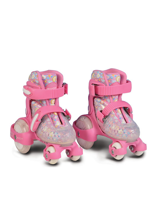 Byox Roller Skates Little Beetle Kids Quad Rollers Pink