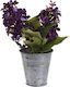 Inart Artificial Plant in Small Pot Purple 20cm 1pcs