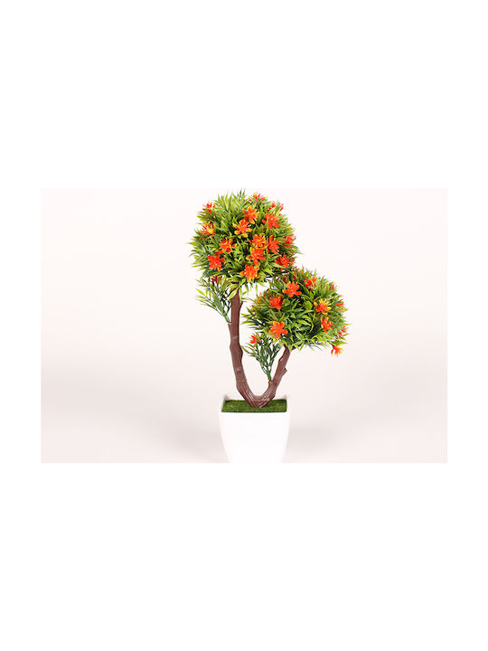 Keskor Artificial Plant in Small Pot Bonsai Ora...