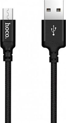 Hoco X14 High Speed Împletit USB 2.0 spre micro USB Cablu Negru 1m (HOC-X14m-BK) 1buc