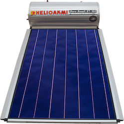 Helioakmi Megasun 200 Liter Glass Tank Solar Water Heater with Triple Heating Sources and 2.62m² Solar Collector