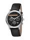 Esprit Vision Watch Chronograph Battery with Black Leather Strap