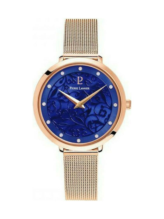 Pierre Lannier Watch with Pink Gold Metal Bracelet 039L968
