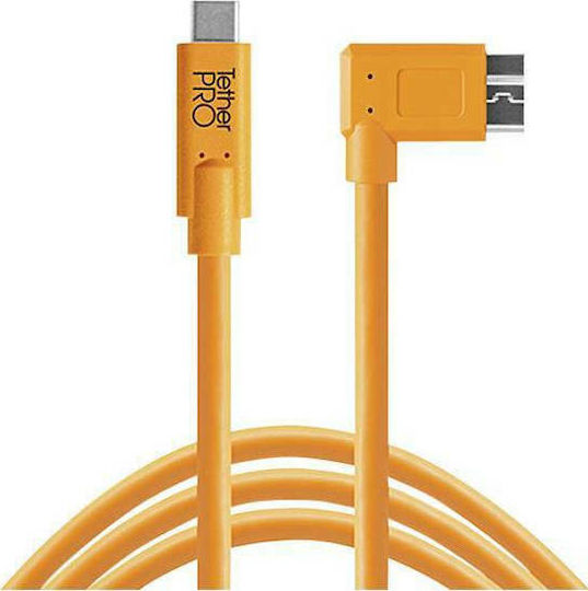 Tether Tools USB 2.0 Kabel USB-C männlich - Micro-USB-B Orange 4.6m (TET-CUC33R15-ORG)
