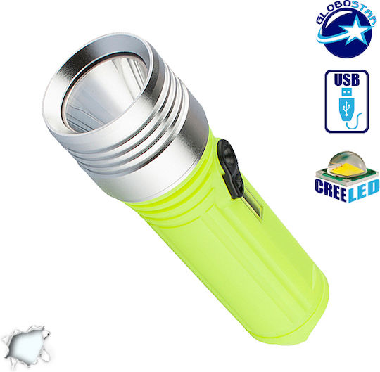 GloboStar LED Diving Safety Light with 500 Lumens Brightness for Maximum Depth up to 100m
