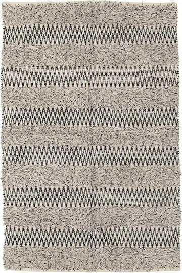 Inart Χαλί Ορθογώνιο Γκρι/μαύρο 120x180cm