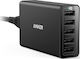 Anker Stație de încărcare cu 5 porturi USB-A 40W în culoarea Negru (PowerPort 5)