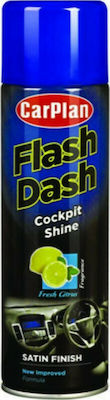 Car Plan Spray Shine / Cleaning for Interior Plastics - Dashboard with Scent Lemon Flash Dash - Satin Finish Fresh Citrus 500ml FSC506