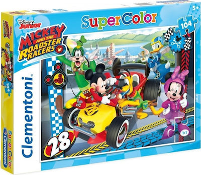 Kids Puzzle Disney Junior Mickey and The Roadster Racers for 5++ Years 104pcs Clementoni