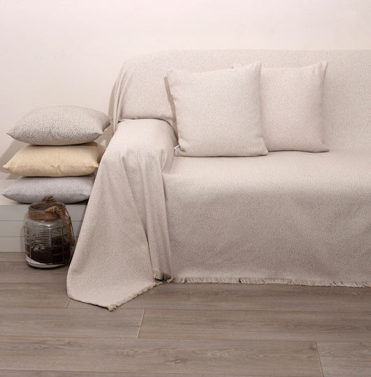 Anna Riska 1554 Sesselüberwurf Jacquard 240x180cm Sand