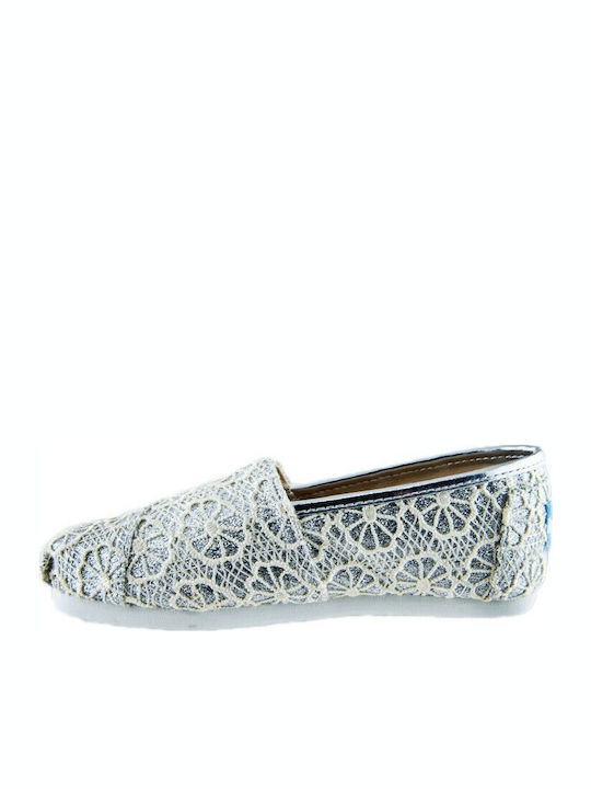 Kids Espradrilles Slip-On Gray Classic Crochet Youth