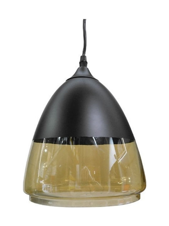 GloboStar Gadiel Pendant Light Suspension Bell for Socket E27 Black