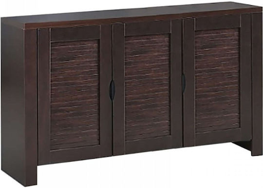 Holz Schuhschrank mit 2 Regalen Braun L114xW34xH68cm