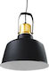 GloboStar Devota Hängende Deckenleuchte Federung Glocke für Fassung E27 Schwarz