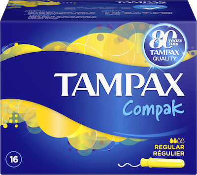 Tampax Ταμπόν Compak με Απλικατέρ για Κανονική Ροή 16τμχ