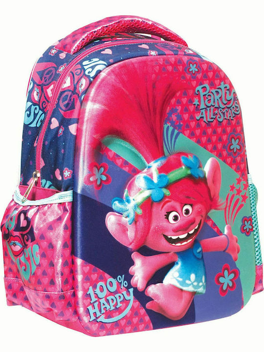 Gim Trolls Happy Music School Bag Backpack Kindergarten Multicolored