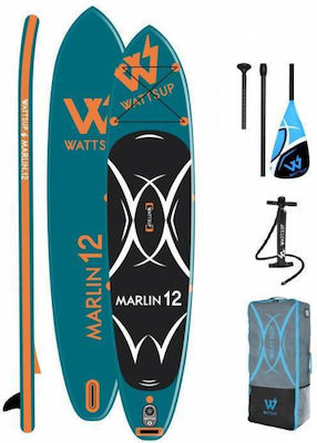 Wattsup Marlin 12 Φουσκωτή Σανίδα SUP με Μήκος 3.65m Πράσινη