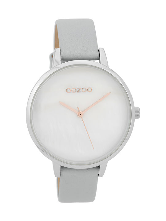 Oozoo Timepieces Uhr mit Gray Lederarmband