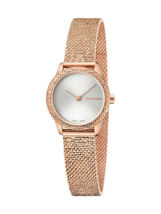 Calvin Klein Uhr mit Rose Gold Metallarmband K3M23U26