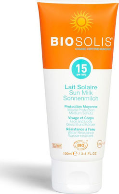 Biosolis Sun Milk for Face & Body SPF15 100ml
