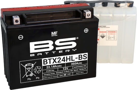 BS Maintenance Free Затворен тип Мотоциклетна батерия YTX24HL-BS 350Спецификация с капацитет 22.1Ах