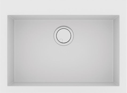 Sanitec Ultra Granite 815 Ένθετος από Συνθετικό Γρανίτη Μ70xΠ50cm Bianco