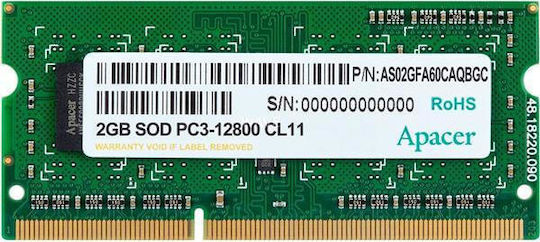 Apacer 2GB DDR3 RAM mit Geschwindigkeit 1600 für Laptop