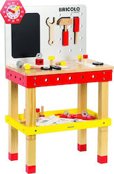 Janod Kids Workbench Giant Magnetic Work Bench made of Wood J06492