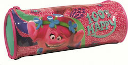 Gim Trolls Happy Music Pencil Case Barrel with 1 Compartment Fuchsia