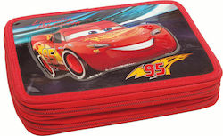 Gim Cars 95 Pencil Case Full with 2 Compartments Red