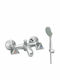 Viospiral Milena Bathtub Shower Faucet Complete Set Silver